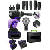 Moonshop Japon Teknoloji Darbeli Komursuz 124V Vf Motor Cift Akulu Sarjli Somun Bijon Sikma Sokme Makinasi