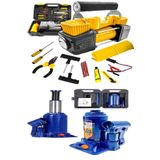 Moonshop Lastik Hava Kompresörü Ve 2 Ton Şişe Aaraba Oto Krikosu Muhteşem Set...