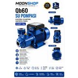 Moonshop Mavi Qb60 Elektrikli Su Motoru 0.5Hp 1 Inc Bahce Pompasi Su Pompasi 2 Yil Garaantili Urun