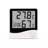 Moonshop Oda Termometre Higrometre Hava Istasyonu Sicaklik Nem Olcer Lcd Saat Kampanyali Fiyat
