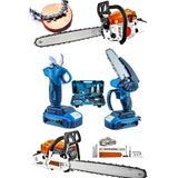 Moonshop Pro 3'Lu Set 7.9 Hp Benzinli Odun Agac Kesme Hizar Motoru 256Vf Sarjli Dal Budama Makasi Ve Testere