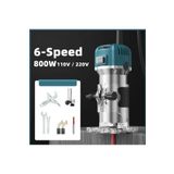 Moonshop Pro 6 Kademe Devir Ayarli 600W Formika Traslama Freze Makinesi 6Mm Pens 2 Yil Garantili