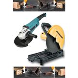 MOONSHOP Pro Alman Seri 3500 Watt Metal Profil Demir Kesme Makinesi + 3400W Büyük 230mm Demir Kesme Taşlama..