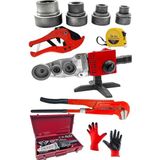 Moonshop Pro Çift Residanslı Pprc Büyük Plastik Boru Kaynak Makinesi 400 Amper Taşınabilir Tasarım ile