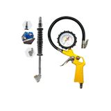 Moonshop Pro Germany Seri Saatli Lastik Şişirme Tabancası Hava Jakı Basınç Göstergeli Manometreli..