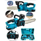 Moonshop Pro Seri 45 cm Dal Ağaç Bıçkı Kesme Motoru Çift Akülü Testere Makinesi Bakır Sargılı