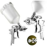 Moonshop Pro Seri Paslanmaz Üstten Depolu Profesyonel 600 Cc Boya Sprey Hava Tabancası Hediyeli Ürün. Çok Renkli