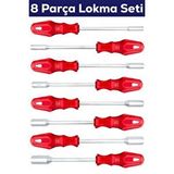 Moonshop Pro Yeni Seri 6-8-9-10-11-12-13-14 8 Parça Lokma Takımı Lokma Tornavida Ev Ve Sanayi Kullnıma Uygun.