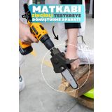 Moonshop Pro Zincirli Testere Dönüştürücü Şarjlı Elektrikli Matkap Için Taşınabilir Ahşap Testere Adaptör