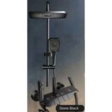 MOONSHOP Siyah Tuşlu Piyano Duş Seti 2 Yıl Garantli 115cm Boy Ayarlanabilir Pirinç Materyal