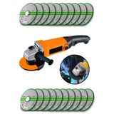 Moonshop TAŞ020 3500W 6 Kademe Devir Ayarlı Spiral Taşlama Makinesi Avuç Içi Taşlama 125 MM + 20 Adet Taş