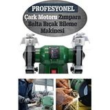 Moonshop Turbo-3000 Çark Motoru Zimpara Balta Bıçak Bileme Makinesi Tas Motoru Taslama 150 Mm Yeşil