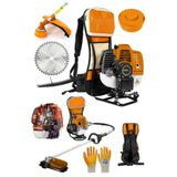 Moonshop Turbo Celik Disli 9,9Hp 63Cc Benzinli Sirt Tipi Tirpan Cayir Ot Bicme Makinesi +Canavar Baslik +Yag