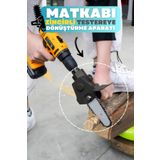 Moonshop Zincirli Testere Donusturucu Sarjli Elektrikli Matkap Icin Tasinabilir Ahsap Testere Adaptoru
