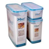 Moonstar Bakliyat Saklama Kabı Üçlü Set Contalı hava geçirmez ST-176