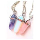 Moonstar Jewelry Doğal Taş Ametist Pembe Kuvars Aytaşı Kolye 3lü Set