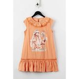 Moonstar Kız Çocuk Elbise 49130 - Oranj - 4 Yaş