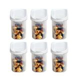 Moonstar Kuru Gıda Bakliyat Saklama Kabı 1,2 LT 6 Lı Set Beyaz-MAS-103