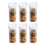 Moonstar Kuru Gıda Bakliyat Saklama Kabı 1,8 Lt 6 Lı Set Beyaz-mas-102
