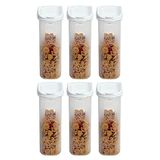 Moonstar Kuru Gıda Bakliyat Saklama Kabı 2,4 LT 6 Lı Set Beyaz-MAS-101