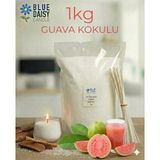 Moontime Alaçatı 1 kg Beyaz Guava Kokulu Inci Tozu Mum ( 25 Adet 20 cm Fitil ile ) Toz Mum , Kum Mum , Kokulu Mum
