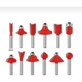 Moontime Alaçatı 12 Parça Freze Uc Takımı Ahsap Oyma Agac Delme Cantalı Set 6 mm