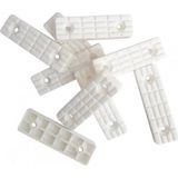 Moontime Alaçatı 20 Adet Plastik Baza Pabucu Beyaz Masa Ayakları Gri Tr Renk Değiştirme