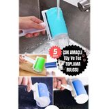 Moontime Alaçatı 5 Adet Yıka Kullan Ömürlük Tüy Kıl Mini Parça Toplama Temizleme Jel Köpek Kedi Çıkarıcı Yapışkanlı