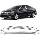 Moontime Alaçatı Autogp Toyota Corolla Cam Çerçevesi Kenar Çıtası Krom Tamtur 2013 / 2019