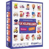 Moontime Alaçatı Bebek Ilk Kelimelerim Kartları / Ilk Kelimeler Meslekler ve Taşıtlar 45 Parça 90 Kelime