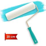 Moontime Alaçatı DEKOR-1065 Kadife 5cm Orta Çap 7 mm Tüylü Saplı Vernik Rulosu 20 cm