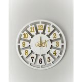 Moontime Alaçatı Dekoratif Duvar Saati Aynalı Pleksiglass Allah ve Vav Kelamı 40X40 cm