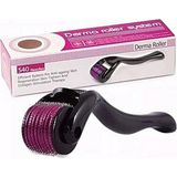 Moontime Alaçatı Dermaroller Titanyum Uçlu 540 Iğneli Derma Roller 1,0 mm Iğne Cilt Yüz Vücut Yenileme Masaj Aleti
