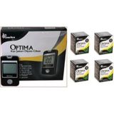 Moontime Alaçatı Dijital Ölçüm Cihazları Optima Şeker Ölçüm Cihazı + 4 Adet Strip (50'li) (4X50=200) 5 Yıl
