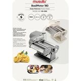 Moontime Alaçatı Elektrikli Hamur Açma Makinesi, Inox 180MM, Erişte ve Hamur Için Ideal