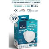 Moontime Alaçatı FFP2/N95 Maske Beyaz Renk 100 Adet