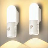 Moontime Alaçatı Hareket Sensörlü LED Gece Lambası Kablosuz USB Şarjlı Merdiven Koridor Yatak Odası Bebek Odası Aplik - 001-Renkli