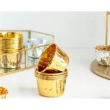 Moontime Alaçatı Kağıt Muffin Kek ve Sufle Kapsülü Metalik Gold 25’li