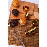 Moontime Alaçatı Kağıt Muffin Kek ve Sufle Kapsülü Metalik Gold Altın 10'lu