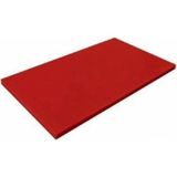 Moontime Alaçatı Kesme Tahtası Polietilen 40X60X2 cm Büyük Boy Plastik Kesim Levhası Kırmızı Renk