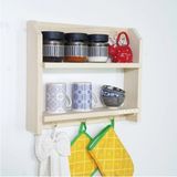 Moontime Alaçatı Kütük Shop Dekoratif Ahşap Terek Raf Banyo ve Mutfak Düzenleyici Baharatlık