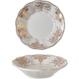 Moontime Alaçatı Porselen Çay Tabağı (Gold Motifli) 6 Adet (9552)