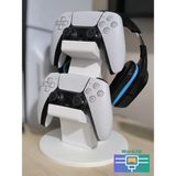 Moontime Alaçatı Ps5 2li Kol Tutucu + Kulaklık Standı ( 3 In 1 ) Beyaz