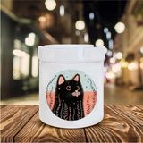 Moontime Alaçatı Siyah Kara Kedi Baskılı Seramik Kokusuz Küllük Hediyelik Ne Hediye Alınır