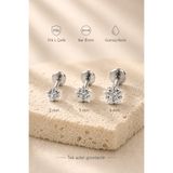 moonzy - minimalist & cozy 316L Çelik Yıldız Taşlı Labret Piercing 8 mm Uzun Bar Helix Tragus Küpe Gold Gümüş