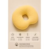 Moonzy Minimalist & Cozy Bean Piercing Yastığı, Yan Yatanlar Için Boyun Destekli, %100 Pamuk Poplin - Sarı