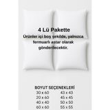moonzy - minimalist & cozy Kırlent İç Astarı , Fermuarlı, 4 Lü Pakette , 8 Farklı Ebat Seçeneği