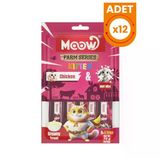 Moow Tavuklu ve Keçi Sütlü Yavru Sıvı 6x12 gr Kedi Ödül Maması