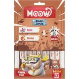 Moow Ton Balıklı Karidesli ve Keçi Sütlü Yetişkin Sıvı 6x12 gr Kedi Ödül Maması