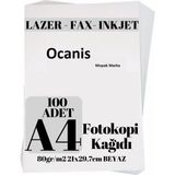 Mopak 100'lü Paket A4 Fotokopi Kağıdı 80 gr 21 x 29.7 cm Yüksek Baskı Kalitesi Ofis ve Ev Kullanımına Uygun